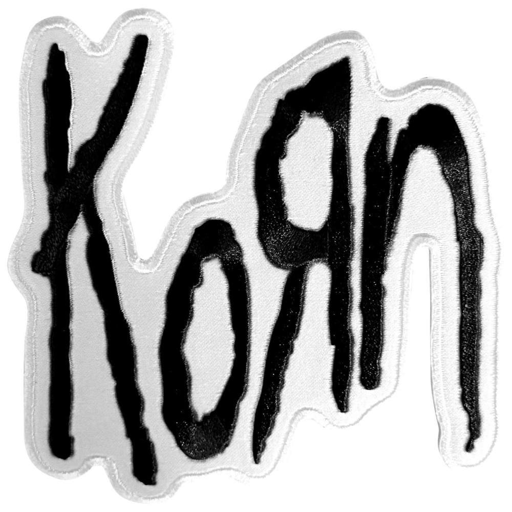 Korn - Logo Patch - Wit/Zwart